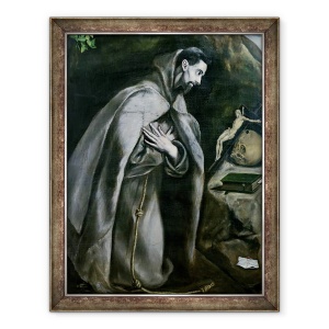 Tablou inramat - El Greco - Sfantul Francisc de Assisi, 70 x 90 cm