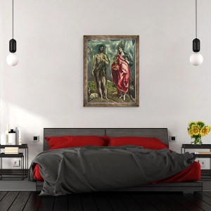 Tablou inramat - El Greco - Sfantul Ioan Evanghelistul si Sfantul Ioan Botezatorul, 60 x 80 cm - Img 3