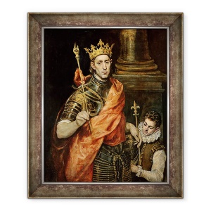 Tablou inramat - El Greco - St Louis 1215-70 si pagina sa, 70 x 85 cm