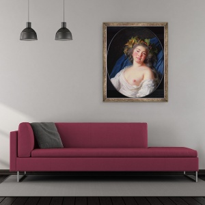 Tablou inramat - Elisabeth Louise Vigee-Lebrun - Bacchante, 50 x 60 cm - Img 2