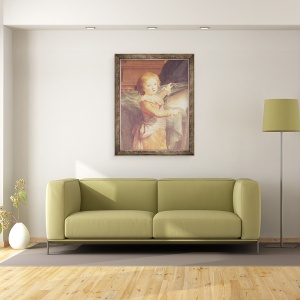 Tablou inramat - Elisabeth Louise Vigee-Lebrun - Marie-Antoinette si copiii ei, 70 x 90 cm - Img 2