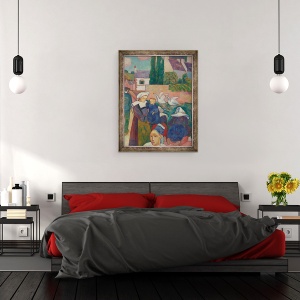 Tablou inramat - Emile Bernard - Podul la Pont-Aven, 70 x 90 cm - Img 3