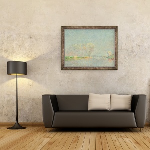 Tablou inramat - Emile Claus - Ceata pe Lys, 70 x 90 cm - Img 2