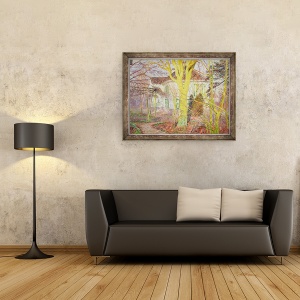 Tablou inramat - Emile Claus - Raza de lumina soarelui sau, Zonneschijn, 70 x 90 cm - Img 2