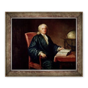 Tablou inramat - Enoch Seeman - Portretul lui Isaac Newton 1642-1727, 50 x 60 cm