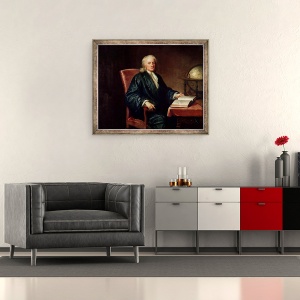 Tablou inramat - Enoch Seeman - Portretul lui Isaac Newton 1642-1727, 50 x 60 cm - Img 2