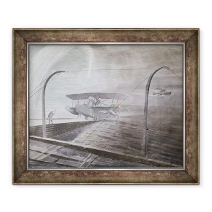 Tablou inramat - Eric Ravilious - Operatiuni pe, 50 x 60 cm