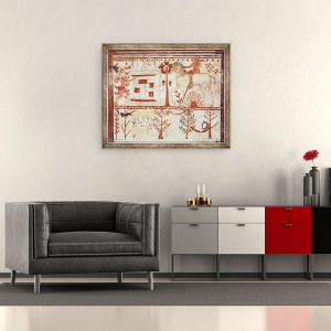 Tablou inramat - Etruscan - Ambuscada printului troian Troilus de Ahile, 50 x 60 cm - Img 2