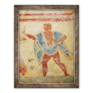 Tablou inramat - Etruscan - Dansator cu o tunica verde, de la Mormantul lui Giustiniani, 70 x 90 cm
