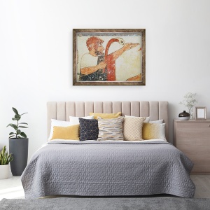 Tablou inramat - Etruscan - seful augurului, din Mormantul Augurilor, 60 x 80 cm - Img 3