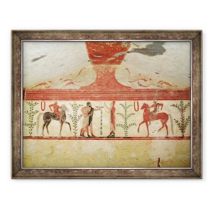 Tablou inramat - Etruscan - Vedere la peretele din spate, Mormantul Baronului, 60 x 80 cm