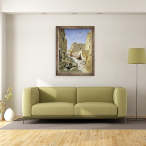 Tablou inramat - Eugene Fromentin - Drumul Bab-El-Gharbi, Laghouat, 70 x 90 cm - Img 2