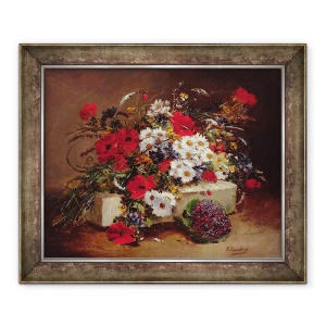 Tablou inramat - Eugene Henri Cauchois - Maci si margarete I, 70 x 85 cm