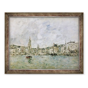 Tablou inramat - Eugene Louis Boudin - Portul din Honfleur, 70 x 90 cm
