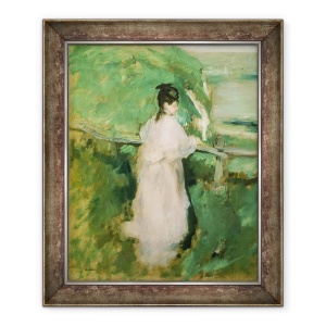 Tablou inramat - Eva Gonzales - Femeia de pe stanca, 50 x 60 cm