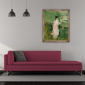 Tablou inramat - Eva Gonzales - Femeia de pe stanca, 50 x 60 cm - Img 2