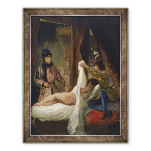 Tablou inramat - Ferdinand Victor Eugene Delacroix - Louis dOrleans isi arata stapana, 70 x 90 cm