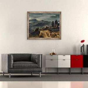 Tablou inramat - Ferdinand Victor Eugene Delacroix - Sabatul vrajitoarelor, 50 x 60 cm - Img 2