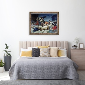Tablou inramat - Fernand Cormon - Moartea lui Ravana, 60 x 80 cm - Img 3