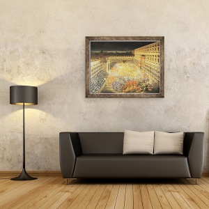 Tablou inramat - Filippo Lauri - Festivalul in onoarea reginei Christina 1626-89 a Suediei la Palazzo Barberini, 70 x 90 cm - Img 2