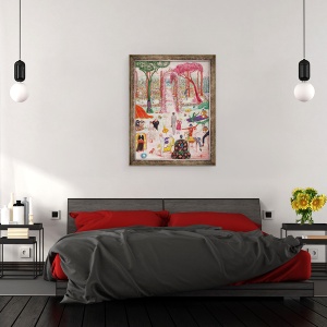 Tablou inramat - Florine Stettheimer - Duminica dupa-amiaza in tara, 70 x 90 cm - Img 3