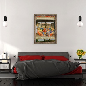 Tablou inramat - Fra Angelico - Spalarea picioarelor, detaliu din panoul trei al Trezoreriei de Argint din Santissima Annunziata, 60 x 80 cm - Img 3