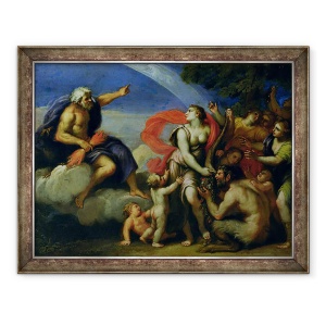 Tablou inramat - Francesco Albani - Jupiter si Pandora, 70 x 90 cm