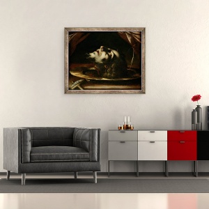 Tablou inramat - Francesco del Cairo - Capul Sfantului Ioan Botezatorul, 50 x 60 cm - Img 2