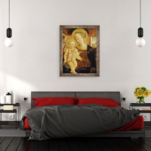 Tablou inramat - Francesco di Stefano Pesellino - Virgin si Copil, 60 x 80 cm - Img 3