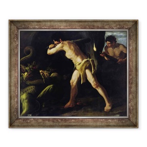 Tablou inramat - Francisco de Zurbaran - Hercules Luptand cu Hydra Lernaeana, 70 x 85 cm