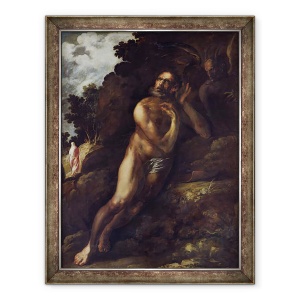 Tablou inramat - Francisco Herrera - Iov ispitit de Diavol, 70 x 90 cm