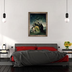 Tablou inramat - Francisco Jose de Goya y Lucientes - Sabatul vrajitoarelor, 60 x 80 cm - Img 3