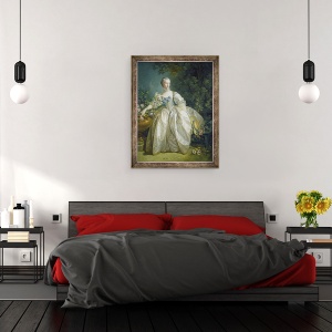 Tablou inramat - Francois Boucher - Doamna Bergeret, 60 x 80 cm - Img 3