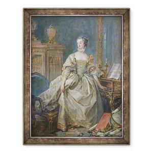 Tablou inramat - Francois Boucher - Madame de Pompadour 1721-64, 60 x 80 cm