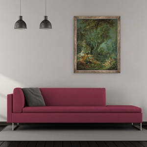 Tablou inramat - Francois Boucher - Pescarul, 50 x 60 cm - Img 2