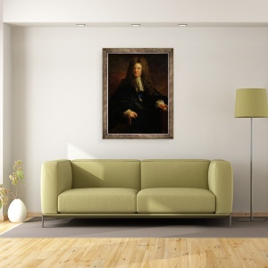 Tablou inramat - Francois de Troy - Portret De Jules Hardouin Mansart 1646-1708, 70 x 90 cm - Img 2