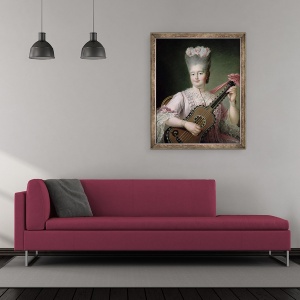 Tablou inramat - Francois-Hubert Drouais - Portretul Marie-Clothilde a Frantei 1759-1802, cunoscuta si sub numele de Madame Clothilde, regina Sardiniei, 70 x 85 cm - Img 2