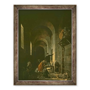 Tablou inramat - Francois-Marius Granet - Jacques de Stella 1596-1657 in inchisoare, 70 x 90 cm