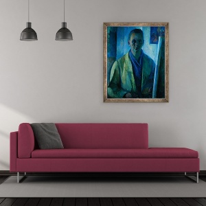Tablou inramat - Franz Nolken - Autoportret, 50 x 60 cm - Img 2