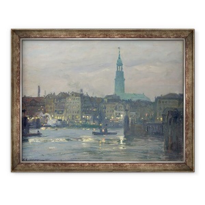 Tablou inramat - Friedrich Kallmorgen - Punerea pe Lumini, 60 x 80 cm