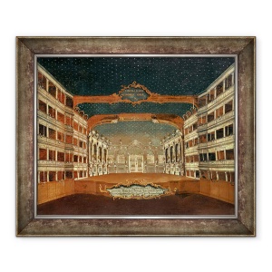 Tablou inramat - Gabriele Bella - Interiorul Teatrului San Samuele, 70 x 85 cm