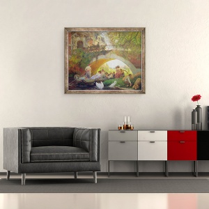 Tablou inramat - Gaston de La Touche - Fiul risipitor, 50 x 60 cm - Img 2