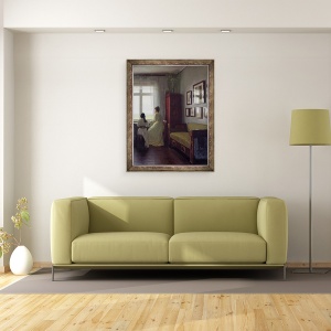 Tablou inramat - Georg Nicolai Achen - Interior, 70 x 90 cm - Img 2
