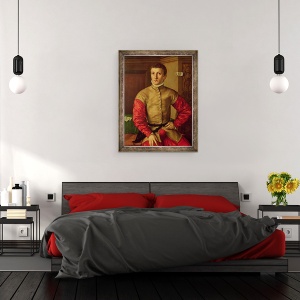 Tablou inramat - Georg Pencz - Portretul unui Tanar, 60 x 80 cm - Img 3