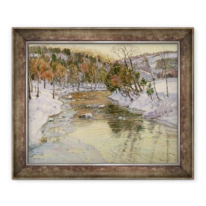 Tablou inramat - George Gardner Symons - Peisaj iarna, 50 x 60 cm