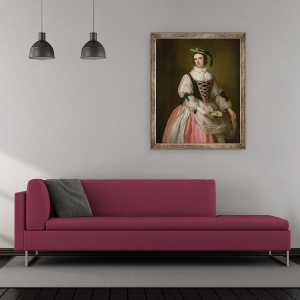 Tablou inramat - George Knapton - Portret De Frances Macartney, 50 x 60 cm - Img 2