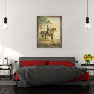 Tablou inramat - George Townley Stubbs - Warren Hastings pe calul sau arab, 60 x 80 cm - Img 3