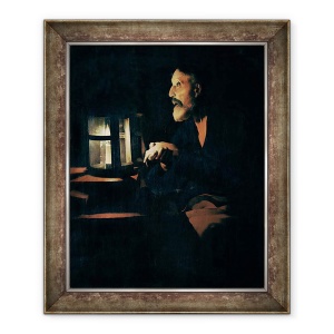 Tablou inramat - Georges de la Tour - Lacrimile Sfantului Petru, 50 x 60 cm