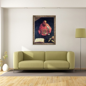 Tablou inramat - Georges de la Tour - St.Jerome lectura, 60 x 80 cm - Img 2