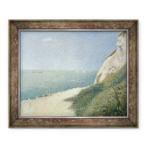 Tablou inramat - Georges Pierre Seurat - Plaja la Bas Butin, Honfleur, 70 x 85 cm